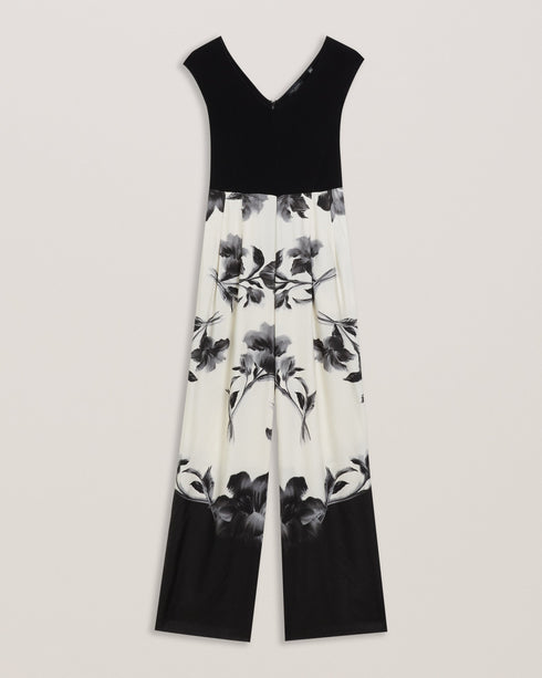 NALCO-Trousers-Bardot Knit Bodice Printed Tro- Ted Baker Romania